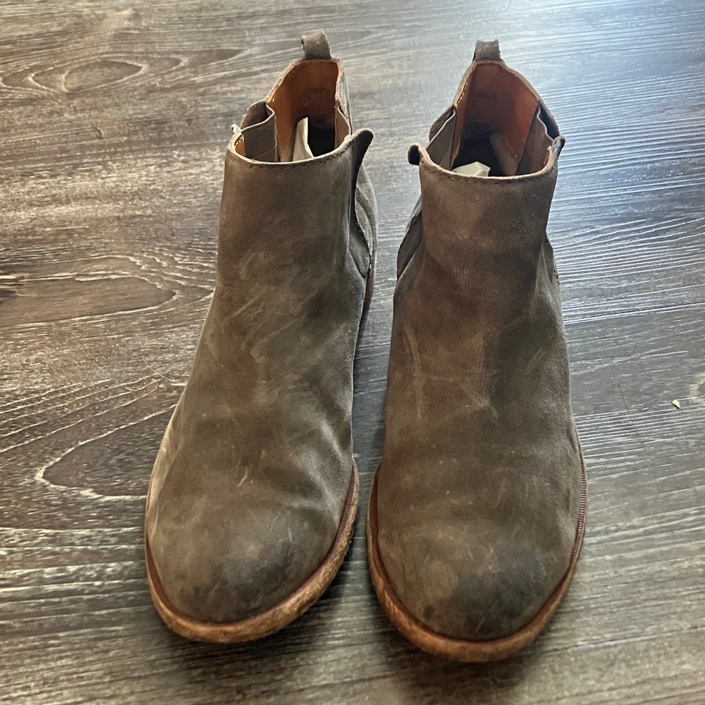 Kork Ease Distressed Leather Ankle Boots - Picture 2 of 6